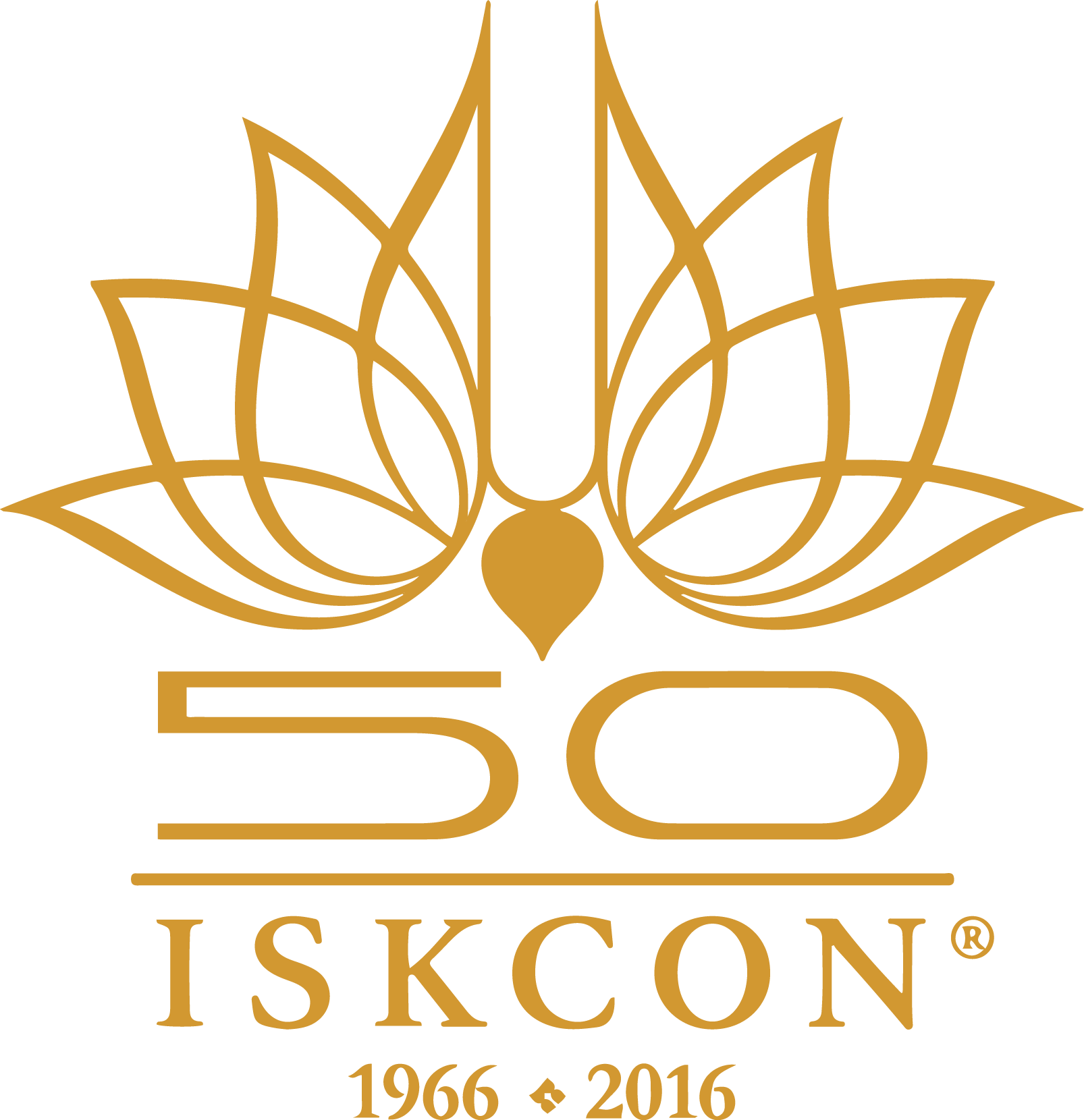 Logo ISKCON 50-Gold